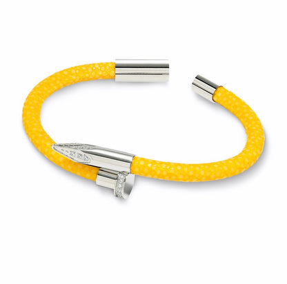 Bellas Stingray Obsession Nail™ - Canary Yellow White Rhodium & White Gems