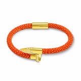 Bellas Stingray Obsession Nail™- Paris Orange 18K Gold & White Gems