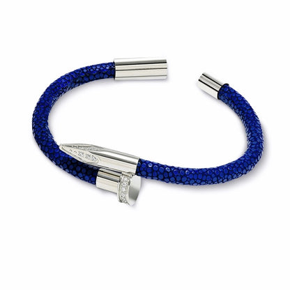 Bellas Stingray Obsession Nail™ - Royal Blue- White Rhodium White Gems
