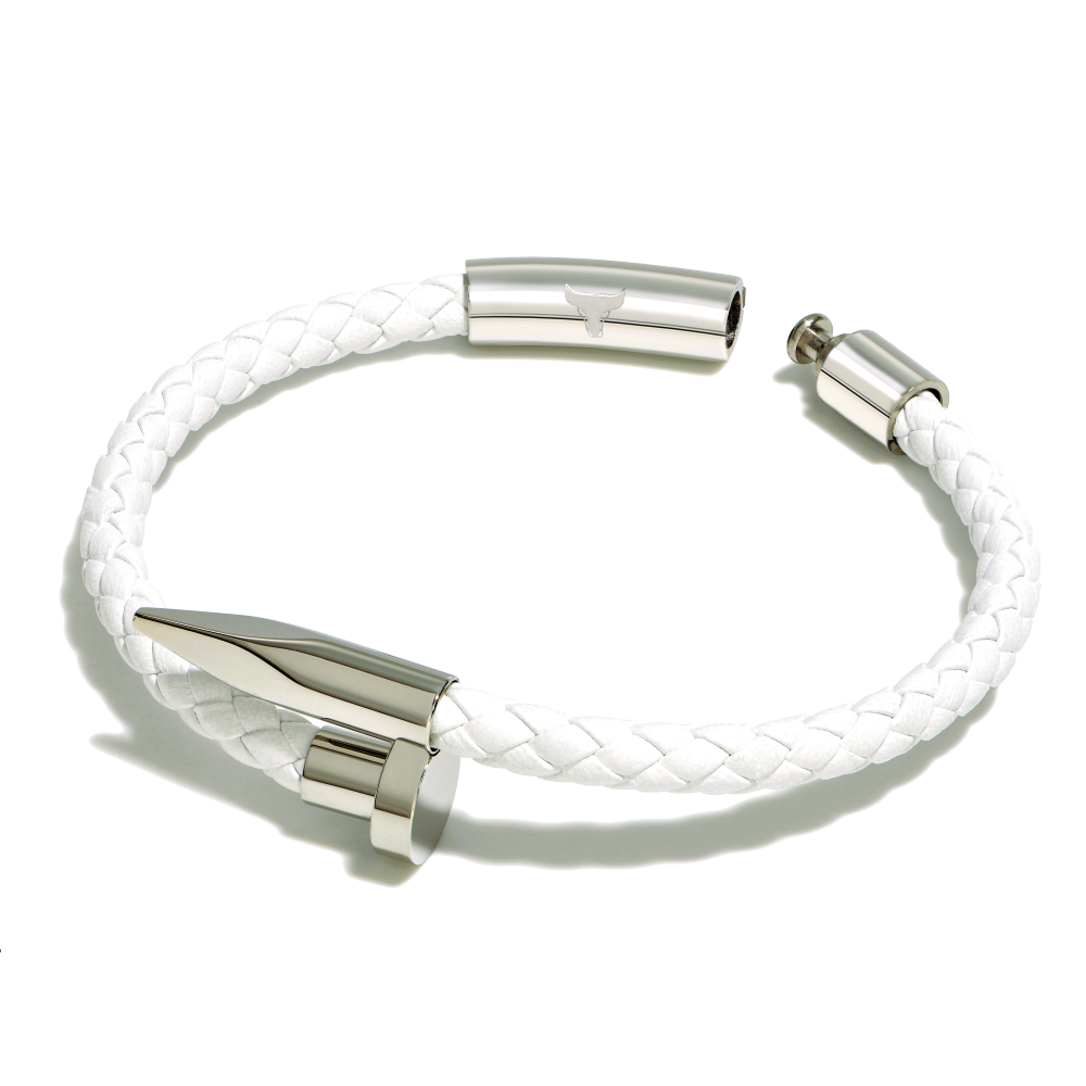 Studz Braided Obsession Nail™ - Gabriel - White Rhodium 