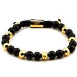Studz Gilded Bead Bolo - Onyx 18K Gold with Seven Beads
