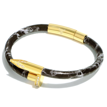 Studz Patterned Obsession Nail™ - Rome - 18K Gold White Gems

