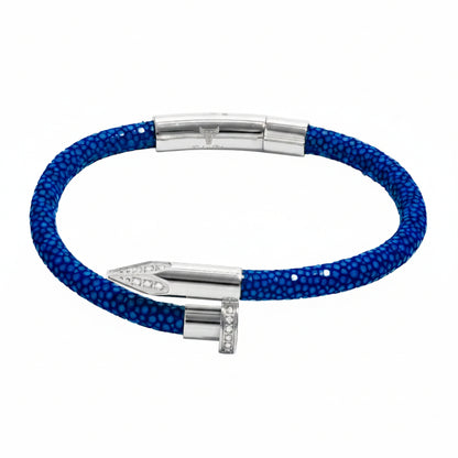 Studz Stingray Obsession Nail™ - Blue Sea 18K Rose Gold & White Gems
